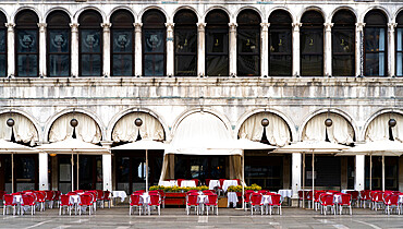 Cafe in St. Mark's Square (Piazza San Marco), Venice, Italy, Europe