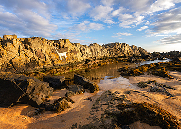 Stag rock, Bamburgh, Northumberland, England, UK