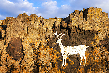 Stag rock, Bamburgh, Northumberland, England, UK