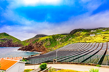 Solar power on Saba Island, Netherlands Antilles, West Indies, Caribbean, Central America