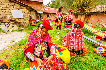 Huilloc community of weavers, Peru, South America