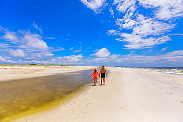 White sand beaches on Ship Island, Gulf Coast, Mississippi, United States of America, North America