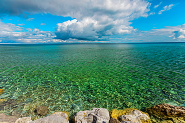 Crystal clear water of Lake Huron, Mackinac Island, Michigan, United States of America, North America