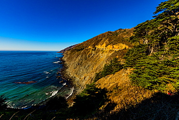 Scenic coastline along Highway 1, California, United States of America, North America