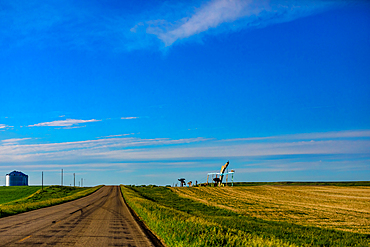 The Enchanted Highway, a collection of large scrap metal sculptures constructed at intervals along a two-lane highway, North Dakota, United States of America, North America