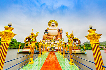 Happy Buddha at Wat Plai Laem, Koh Samui, Thailand, Southeast Asia, Asia