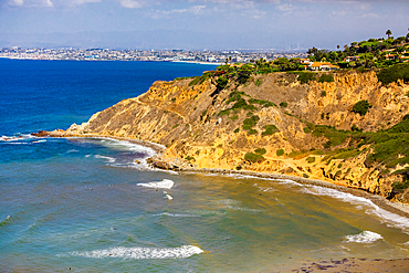 Palos Verdes cliffs and coastline, California, United States of America, North America