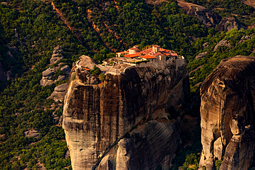 View of the Meteora Monasteries, UNESCO World Heritage Site, Thessaly, Greece, Europe