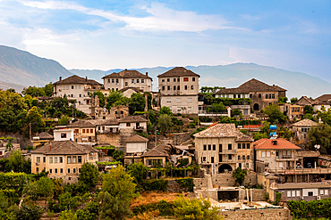 View of the city of Gjirokaster, Albania, Europe