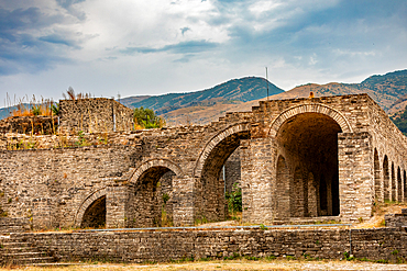 Side of Gjirokastra Castle, UNESCO World Heritage Site, Albania, Europe