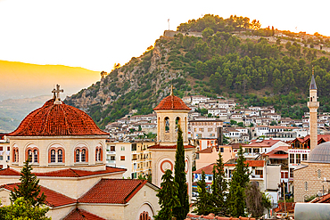 View of Saint Demetrius Cathedral, Berat, Albania, Europe