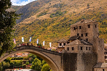 The Stari Most Bridge (Old Bridge), UNESCO World Heritage Site, Mostar, Bosnia and Herzegovina, Europe