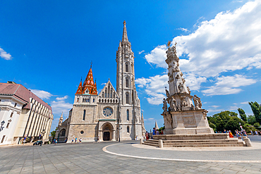 Fisherman's Bastion featuring the Church of Our Lady of Buda Castle, UNESCO World Heritage Site, Budapest, Hungary, Europe