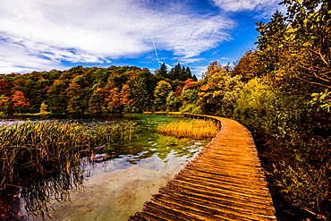 Scenic spot in Plitvice Lakes National Park, UNESCO World Heritage Site, Croatia, Europe