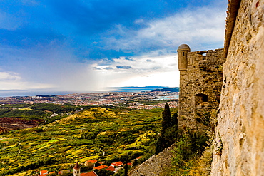 Views from the Fortress of Klis, where Game of Thrones was filmed, Croatia, Europe