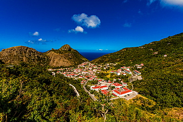 Scenery in Saba, a Caribbean island, the smallest special municipality of the Netherlands, Caribbean, Central America