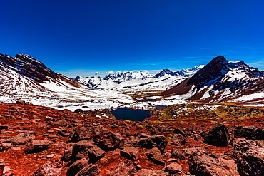 Rainbow Mountain chain in the Andes, Peru, South America