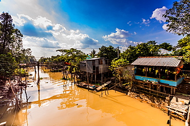 Village life on the Mekong Delta, Vietnam, Indochina, Southeast Asia, Asia