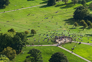 An aerial view of Primrose Hill in north London, England, United Kingdom, Europe