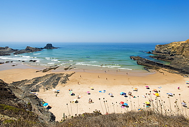 Beach at Zambujeira do Mar, Portugal, Europe