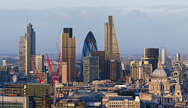 Vew of the City of London from the top of Centre Point tower, London, England, United Kingdom, Europe