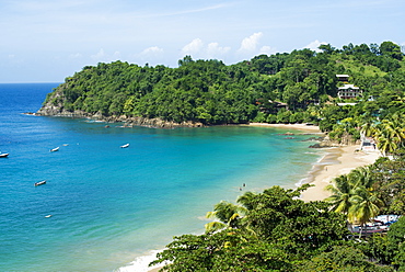 The beach at Castara Bay in Tobago, Trinidad and Tobago, West Indies, Caribbean, Central America