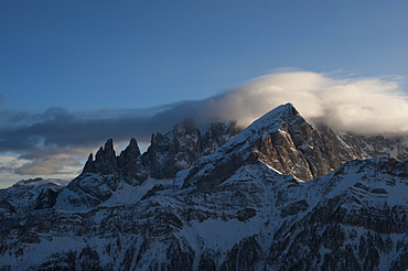 Dolomites, mountain peaks near Falcade, Veneto, Italy, Europe