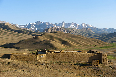 The Koh-e Baba mountains make an impressive backdrop in Bamiyan Province, Afghanistan, Asia