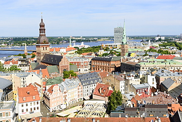 View of Old Town, UNESCO World Heritage Site, Riga, Latvia, Europe