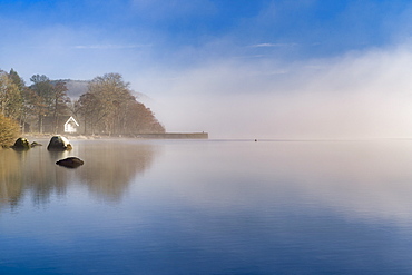 Dawn light over Glenridding on Ullswater, Lake District National Park, UNESCO World Heritage Site, Cumbria, England, United Kingdom, Europe