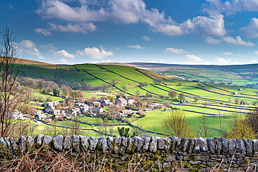 The pretty village of Appletreewick by the River Wharfe, The Yorkshire Dales, Yorkshire, England, United Kingdom, Europe