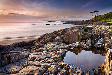 Sunset near Camusdarach, Arisaig, Highlands, North West Scotland, United Kingdom, Euruope