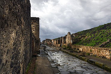 The archeological ruins of Pompeii. A UNESCO World Heritage site. Italy, Europe.