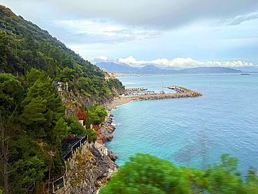 A view of the Amalfi Coast. Italy. Europe.