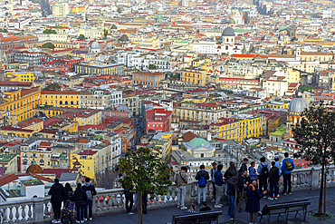 An aerial view of Naples. Campania, Italy, Europe.