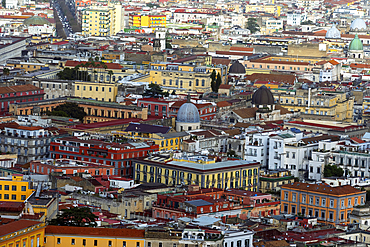 An aerial view of Naples. Campania, Italy, Europe.