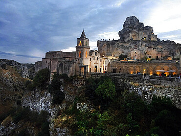 The Cathedral of the Madonna della Bruna and Sant' Eustachio, located on the highest point of the old city, Matera, Basilicata, Italy, Europe