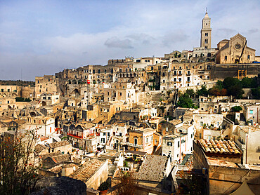 The Sassi di Matera, ancient historical city of Matera, UNESCO World Heritage Site, Matera, Basilicata, Italy, Europe