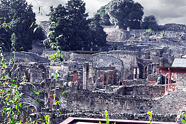 The archeological ruins of Pompeii. Italy, Europe.