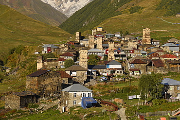 Ushguli village, UNESCO World Heritage Site, Svaneti, Caucasus, Georgia, Central Asia, Asia