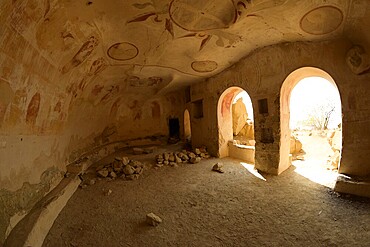 David Gareja, a rock-hewn Georgian Orthodox monastery complex located in the Kakheti region, Georgia, Central Asia, Asia