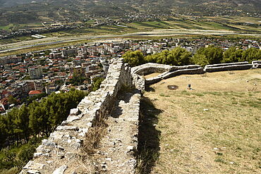 Walls of Berat Castle, UNESCO World Heritage Site, Berat, Albania, Europe