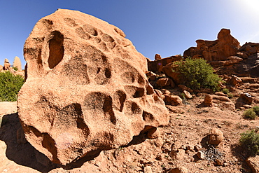 Stone formation around village of Tafraoute, Morocco, North Africa, Africa