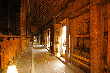 Inside of Shwenandaw Buddhist Temple, Mandalay, Myanmar, Asia