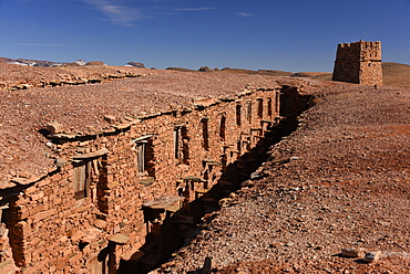 Berber granary, Agadir Tashelhit, in the form of a fortress, Anti-Atlas mountains, Morocco, North Africa, Africa