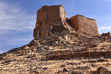 Berber granary, Agadir Tashelhit, in the form of a fortress, Anti-Atlas mountains, Morocco, North Africa, Africa