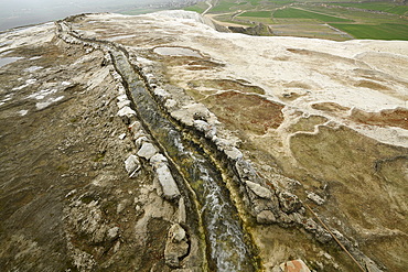 Travertine pools and terraces of The Cotton Castle of Pamukkale, UNESCO World Heritage Site, Anatolia, Turkey, Asia Minor, Asia