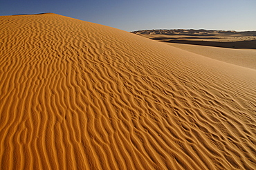 Picturesque orange Dunes of Ubari, Sahara Desert, Libya, North Africa, Africa