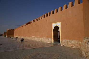 City walls around medina in Tiznit, Morocco