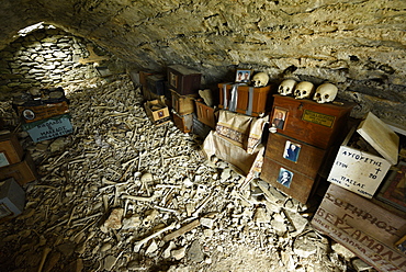 Village ossuary, Kastro, Thassos, Greek Islands, Greece, Europe